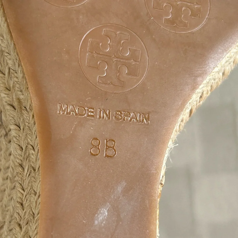 Tory Burch Jackie Canvas Bow Espadrille Wedge Pumps